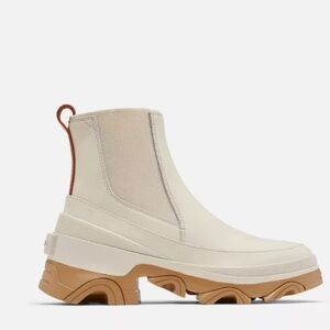 Sorel Off-White and Tan Ankle Booties